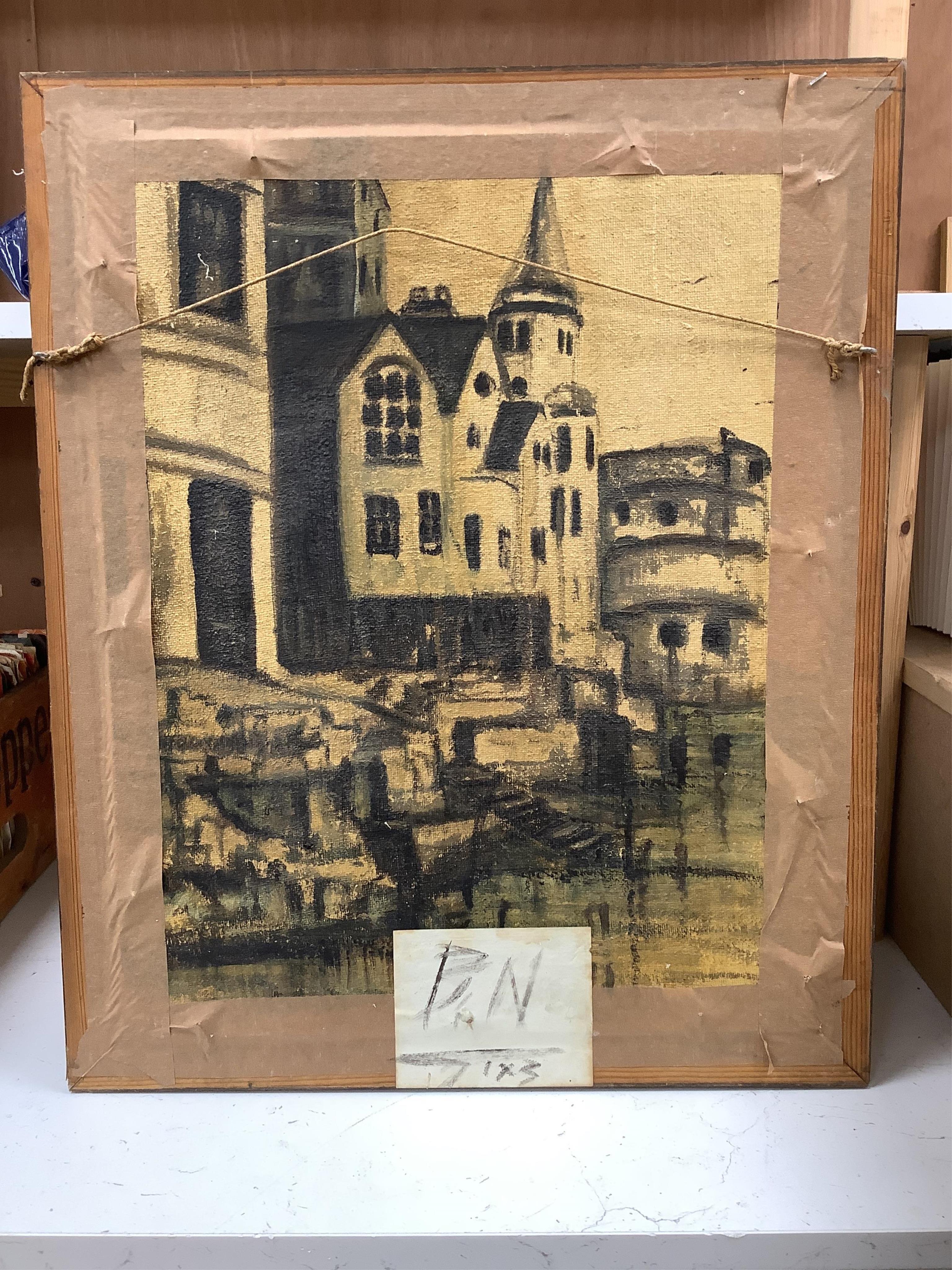 After Ben Nicholson, oil on canvas board, Piquet still life, 50 x 39cm